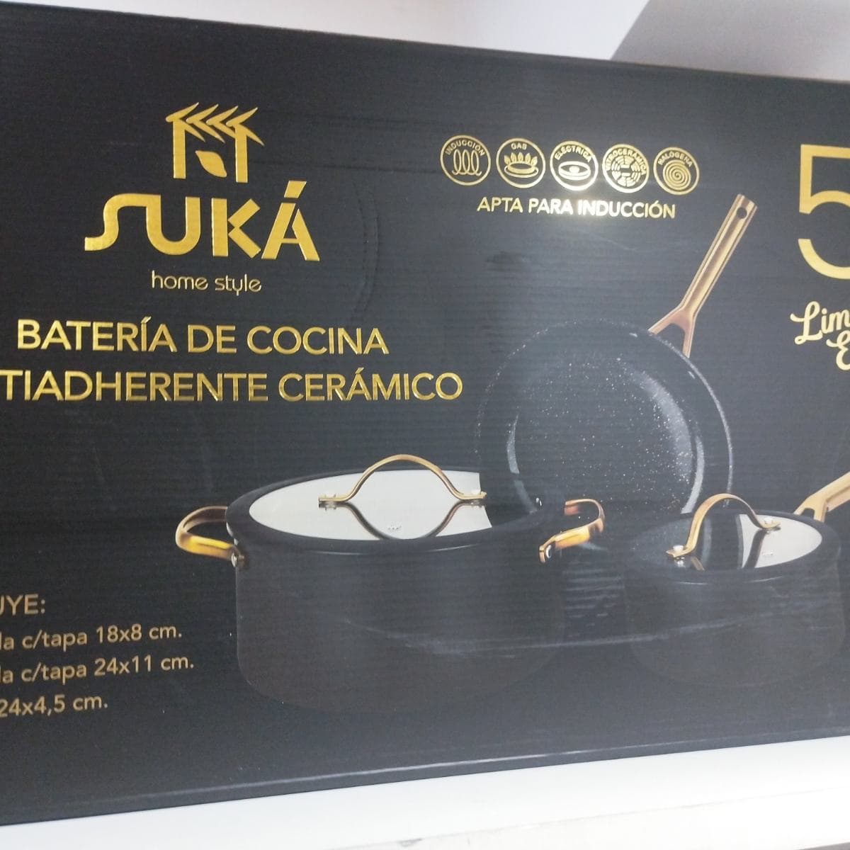 Batería Cocina Negra Suka